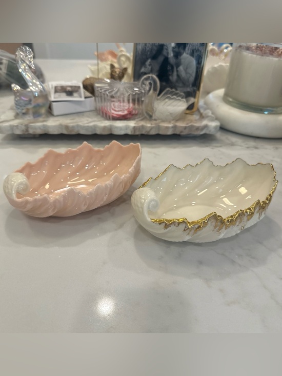 Lenox Other - 2 Vintage LENOX Large Vanity Dish Acanthus Leaf Nautilus Shell Candy USA